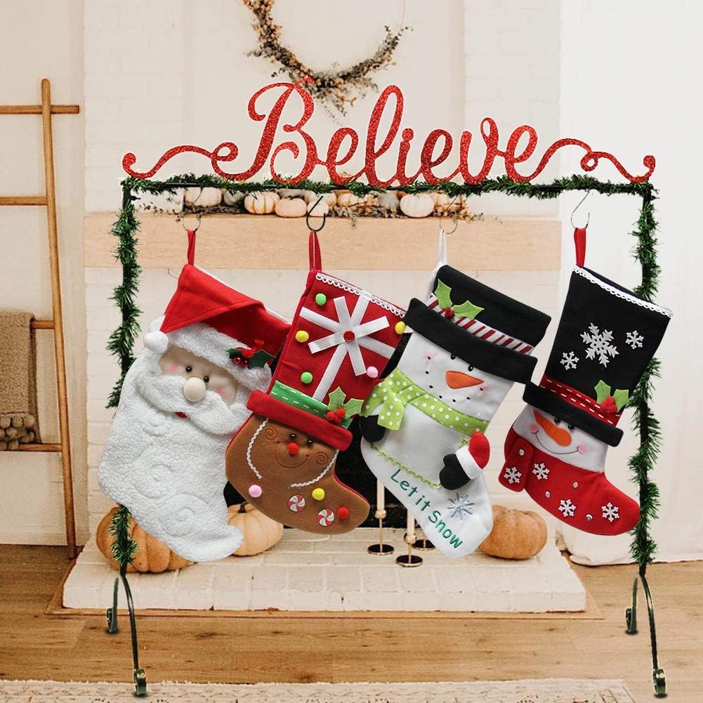 Stockings & Holders - FORUP Believe Christmas Stocking Holder Stand Hangers