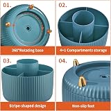 Marbrasse 360° Rotating Desk Organiser with 5 Compartments Dark Green view 5