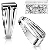 200 Pcs Pinch Bail for Jewelry Making Necklace Pendant Clasps Connectors Pinch Clip for Necklace DIY, 8.5 x 3.5 mm