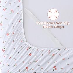 Softan Pink Floral Twin Size Sheet Set, 3 Pieces