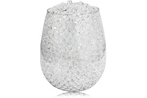 YIQUDUO 140,000 Clear Water Beads for Vases, Transparent Water Gel Beads Vase Filler for Floating Pearls, Floating Candle Making, Wedding Centerpiece Table Decorations Floral Arrangement
