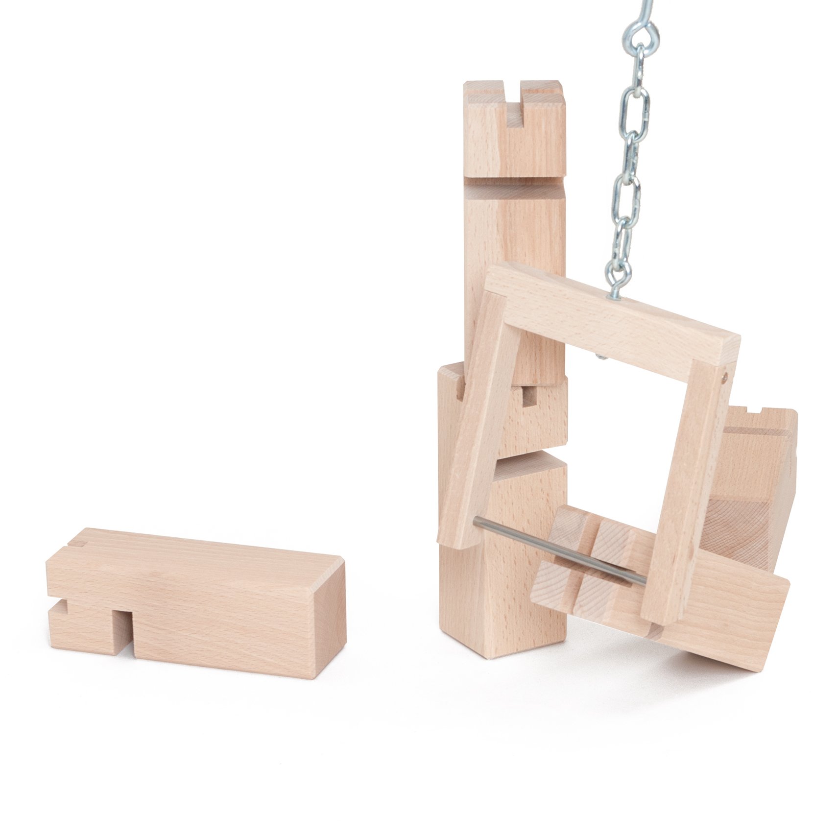Froebel Tower – The original beech wood model (Classical (8-99 years), with cotton bag, Natural beech)