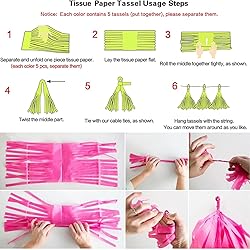 We Moment Blue Green Purple and Pink Tassel Garland