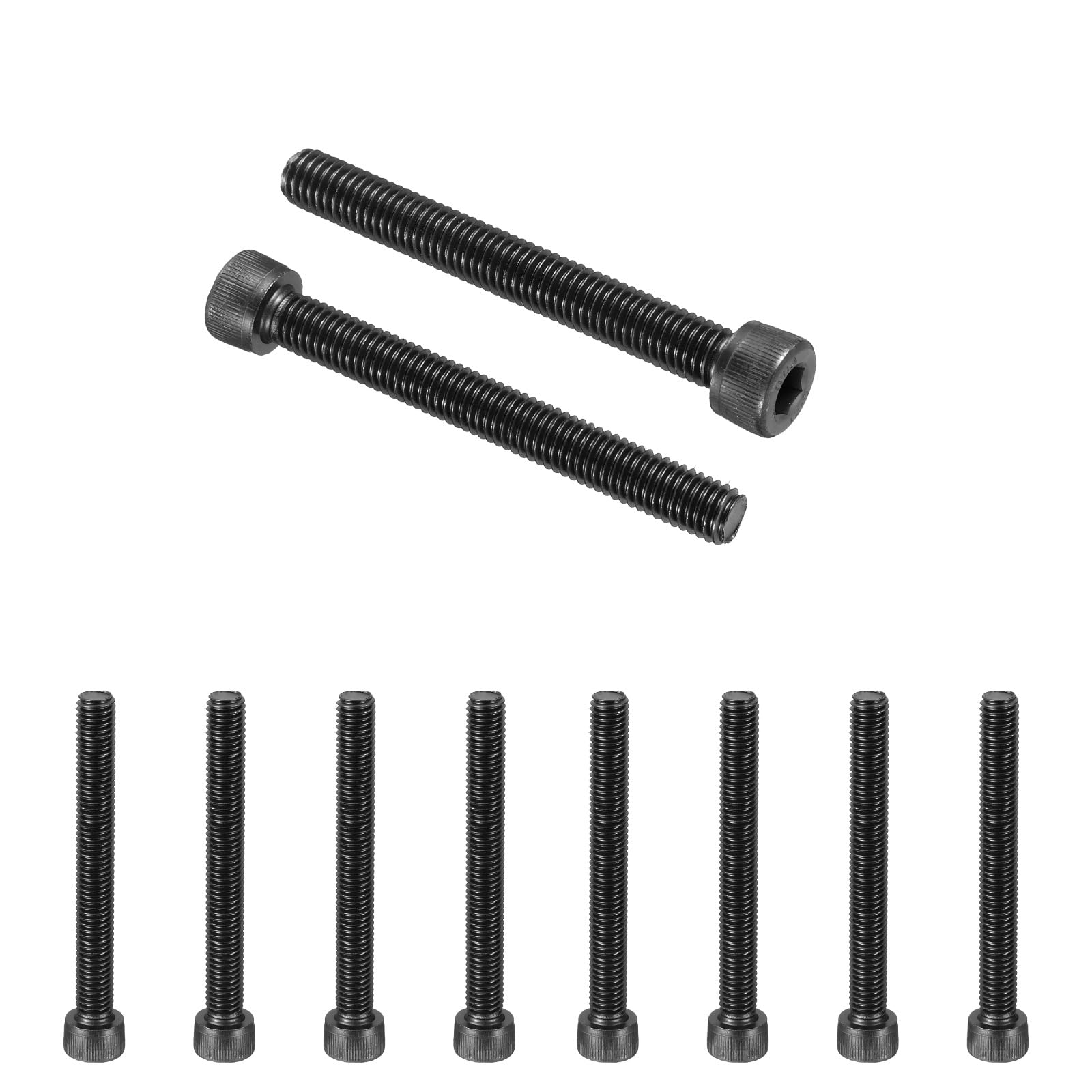 PATIKIL 25 Pcs M8 x 70 mm Hex Socket Head Cap Screws Bolts, 12.9 Grade Carbon Steel Socket Drive Screws, Black Oxide, Full Threads