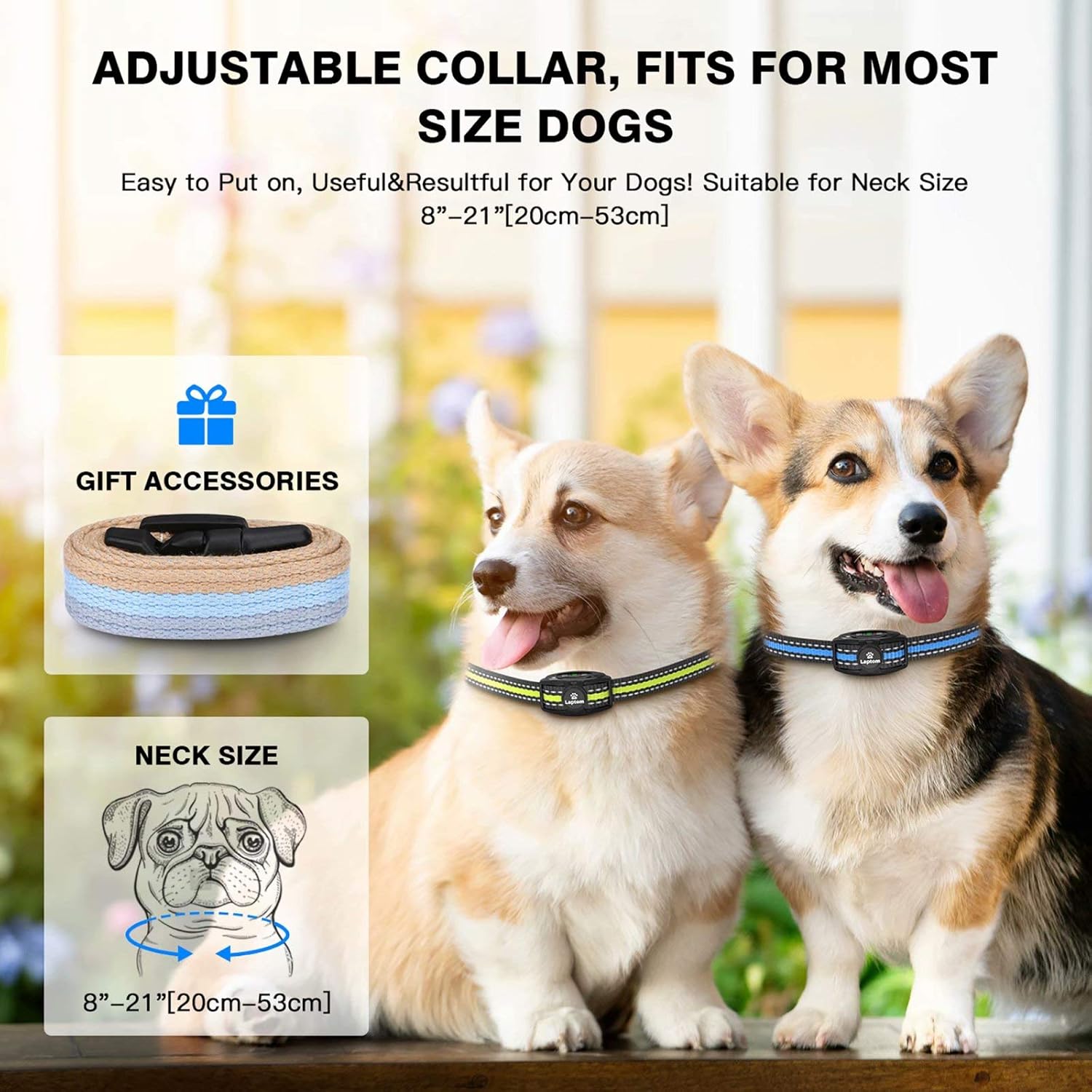 2 Pack Smart Dog Bark Collar - 5 Adjustable Sensitivity/Vibration&Sound/Rechargeable/IPX7 Waterproof - Bark Control Training Collar for Small Medium Large Dog : Pet Supplies