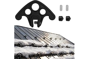 MARGAR Upgraded 50 Pack Standing Seam Roof Snow Guards with Mounting Screws and Screw Protective Caps, Snow Guards for Standing Seam Metal Roofs with Seam Widths Less Than 1/2 Inch