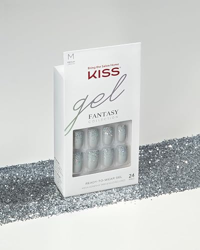KISS Gel Fantasy Collection Glue-On Manicure Kit Wait N See Medium Coffin Nails