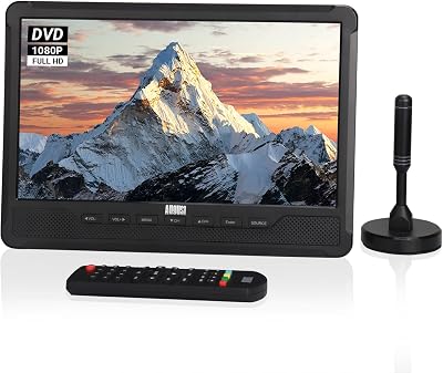 August DA383 10” Portable TV with Built-In DVD player Freeview HD DVB-T2