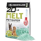 Snow Joe Pet-Safer Ice Melt Blend, Safer for Concrete and Sidewalks, 20 Pounds, MELT20PET - CMA Formula, Long-Lasting and Non