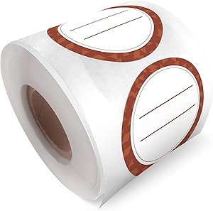 Canning Labels Dissolvable Labels For Mason Jars and More - Chestnut (2" Round 200/roll) Canning Supplies Stickers Washes Off in Seconds Like Magic - Jar Labels Homemade Jam, Jelly, and More