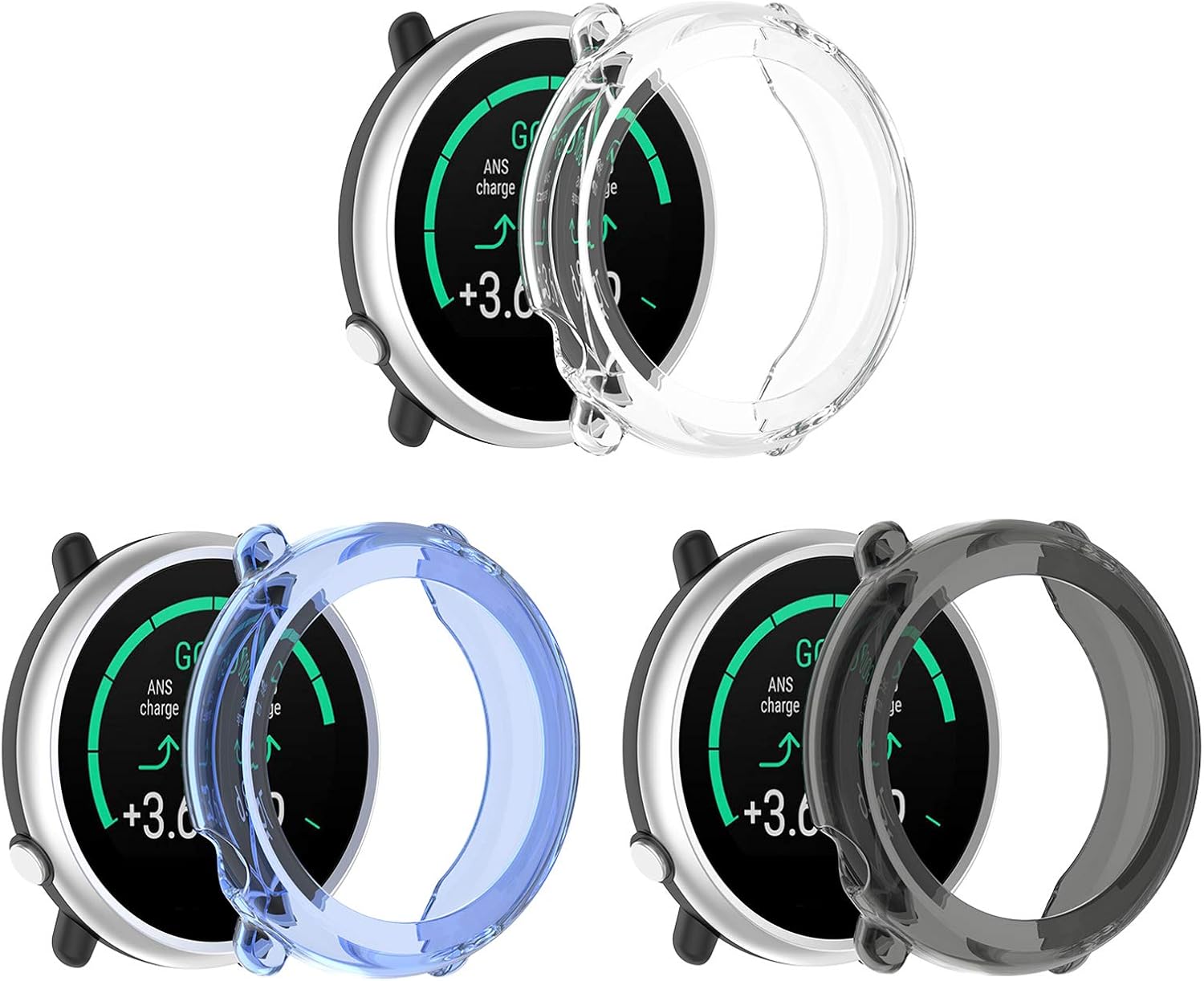 TenCloud Cases Compatible with Polar Ignite Case, TPU Protective Cases Cover Protector Shell Bumper for Ignite Smartwatch (3 Colours)