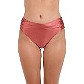 La Blanca Womens Mid-Waist Twist Front Swimsuit Bottom