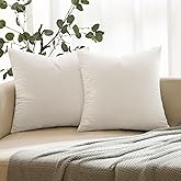 ANRODUO Pack of 2 Velvet Pure White Throw Pillow Covers Decorative Pillow Covers Cushion Case Soft Solid Square Cozy Modern Room Pillowcase for Sofa Couch Bed Living Room Fall Decor 18x18 Inch