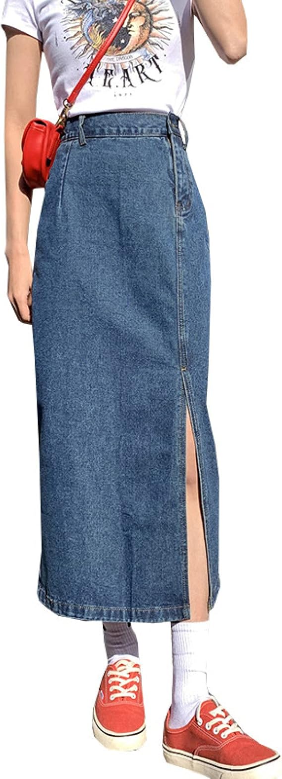 Amazon 美脚 デニムスカート ロングスカート セクシー スカート フリルスカート 通勤スカート 女性 着痩せ効果 春秋夏 スリットフレア スカート ハイウエスト 無地 可愛い Aライン 職業 カジュアル ボトムス タイトスカート スカート 通販