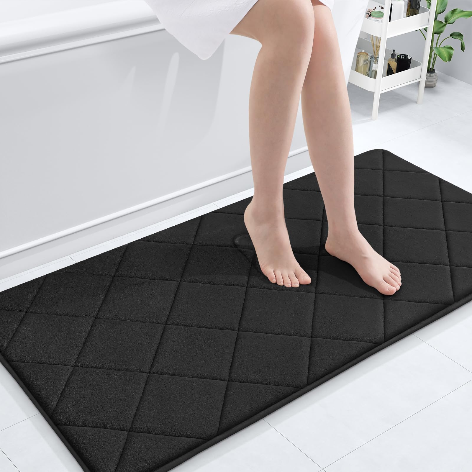 OLANLY Memory Foam Bath Mat 47x24, Ultra Soft and