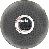 PLASTICPRO 30 Pack Hammered Plastic Plates Heavyweight Disposable Plastic Plates Elegant Transparent Black Plates With Gold Rim Platsic Party Dishes (Transparent Black With Gold Rim, 7'' INCH PLATES)