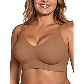 OEAK Womens Wireless Seamless Bras Full Coverage Supportive Lounge Bra Push Up Plus Size Everyday Bra Comfortable Tshirt Bras