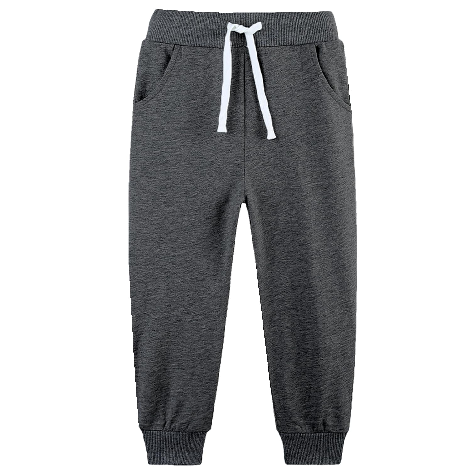 Avsead 4 Pack Toddler and Kids Boys Sweatpants Joggers Cotton Active Soft Joggers Pants with Functional Drawstring 2-14Y
