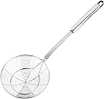 Hiware Solid Stainless Steel Spider Strainer Skimmer Ladle for Cooking and Frying, 5.4 Inch