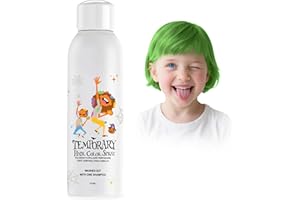 AMZSUDY Green Temporary Hair Color Spray for Kids, Instant Colored Hair Dye Alternative for Girls Boys Teens Women Men, Disposable Washable, Quick Styling for Party Cosplay Christmas Halloween, 150ml