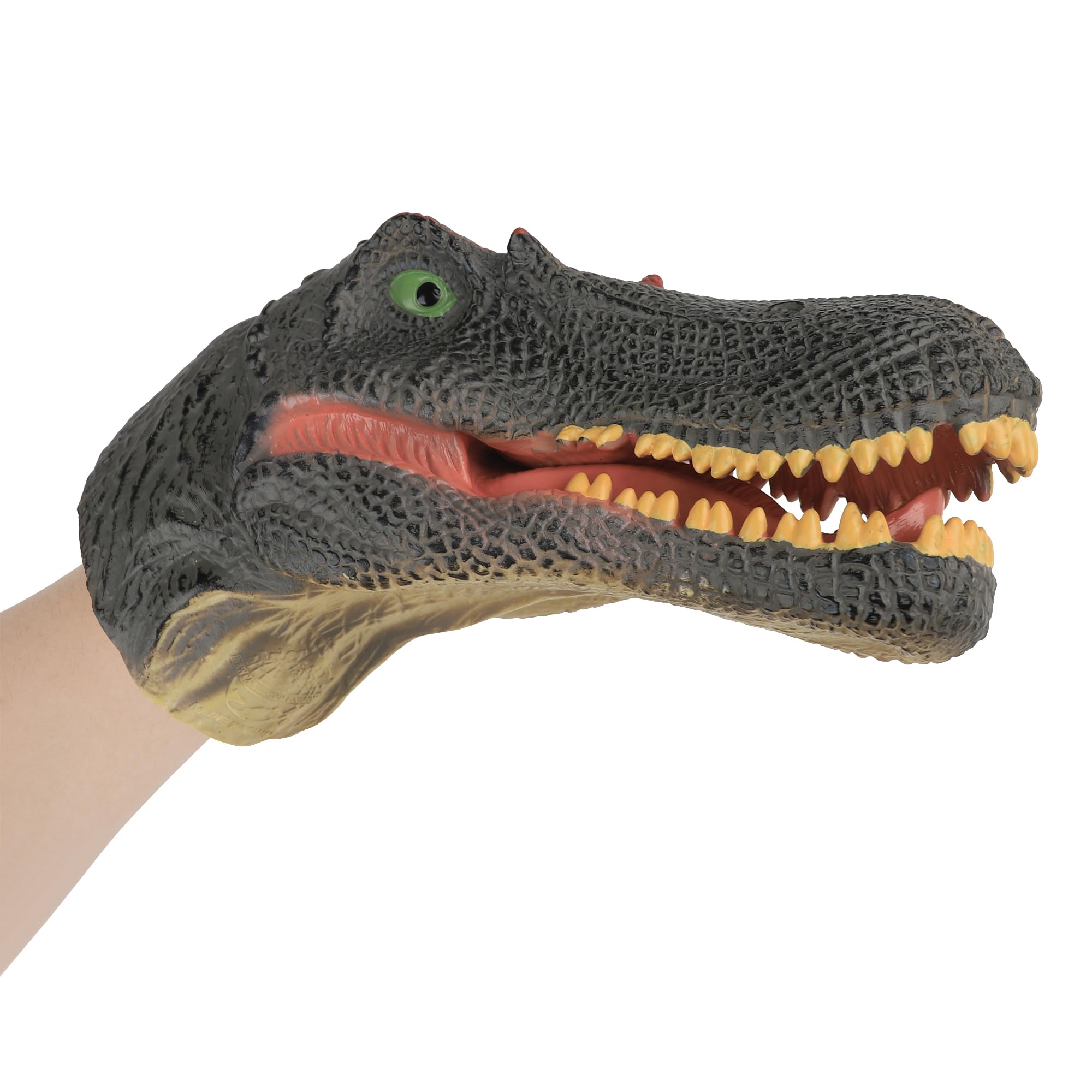 Funny Dinosaur Hand Puppets Dino Toys for Men Women 3D Realistic Dinosaur Tyrannosaurus Triceratops Pterosaur Head Hand Puppets with Movable Open Mouths, Dino Animal Head Toys Prank Props