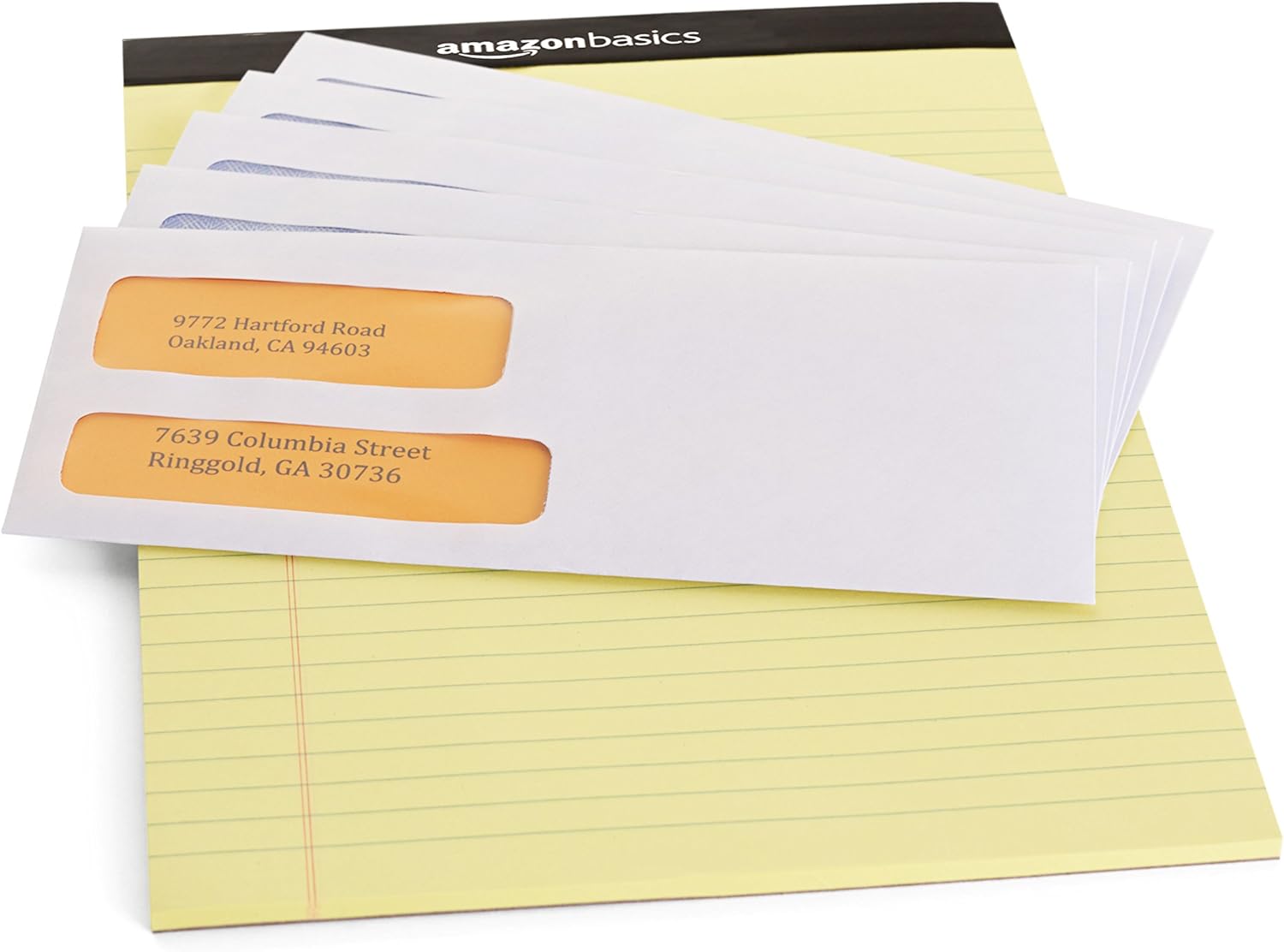 Basics #9 Double Window Security Tinted Envelopes, White, 500 ct : Office Products