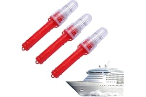 GENERIC Boat Flares (3-Pack) - US Coast Guard Approved Marine Emergency Flares, Waterproof & Visible up to 10 Miles, Day/Night Use for Boating, Fishing Nets, Life Rafts & Buoys - Red Aerial & Handheld Signals