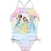 Disney Princess One Piece Swimsuit for Girls - Ariel, Cinderella, Elsa, Tiana, Belle (Infant/Toddler/Little Girls)