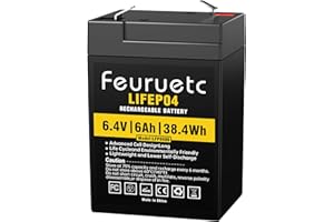 YEWPINY LiFePO4 Battery 6.4V 6AH