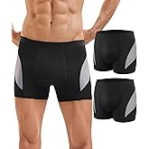SUNCHIRI Incontinence Underwear For Men, Athletic 80ML Absorbency Washable Reusable Leak-Proof Boxer Brief 2 Pack (Black, Large)