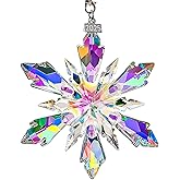 2025 Annual Edition Crystal Christmas Ornaments, Snowflake Star Ornaments for Christmas Tree, Beautiful Colorful Ornament Gifts for Family Friends