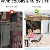 maxant Replacement Parasol Canopy 3m 8-Rib Fabric Cover Garden Umbrella view 7