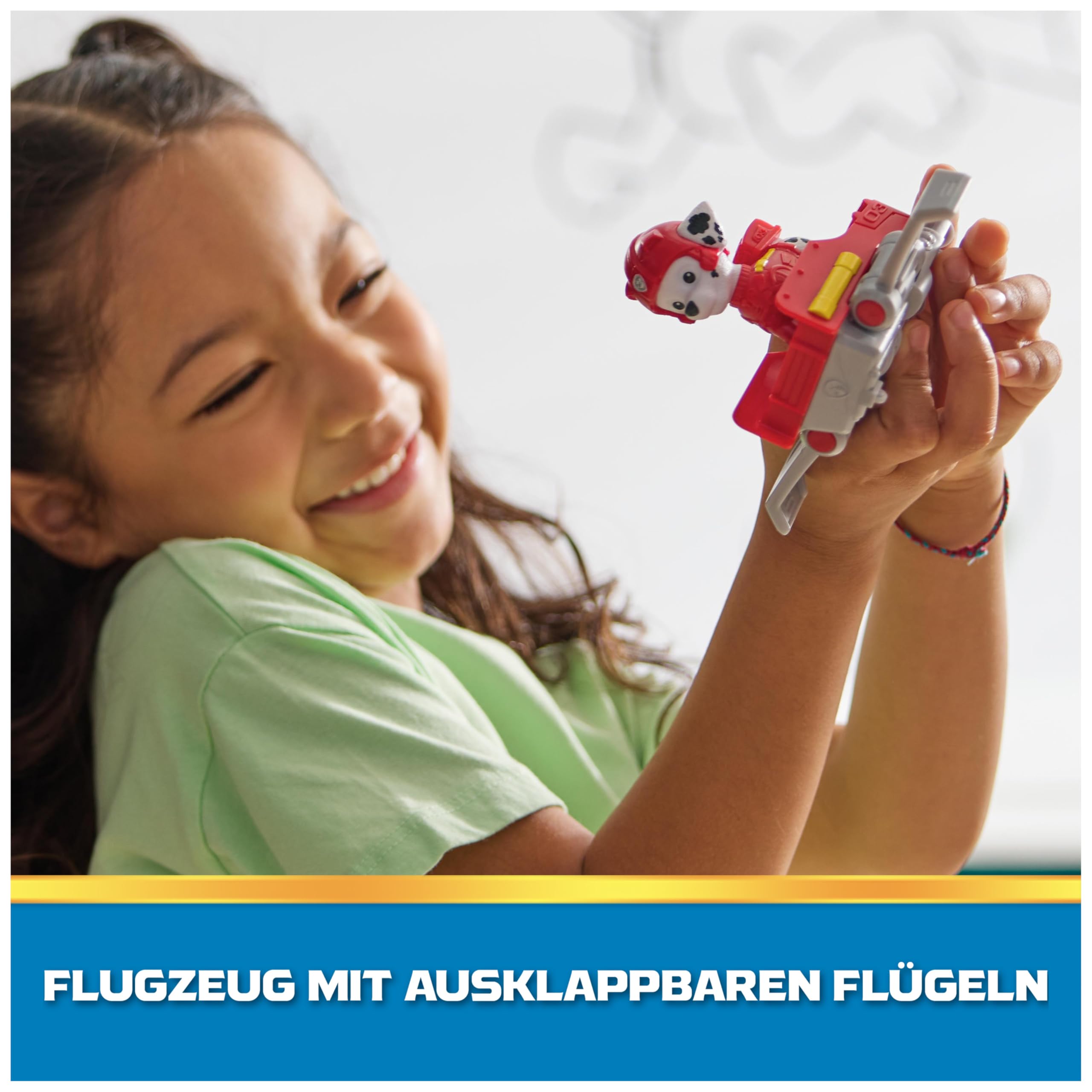 PAW PATROL, Marshall Action Pup, Spielfigur mit Mini-Rettungsflugzeug mit ausklappbaren Flügeln, Spielzeug für Kinder ab 3 Jahren 3