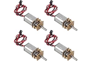 JUZITAO 4PCS Mini N20 Gear Motor DC 3V-6V Slow Speed Full Metal Gearbox Micro Motorfor DIY Robot Car RC Toys