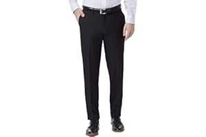 Haggar Men's Premium Comfort Dress Slim Fit Flat Front Pant