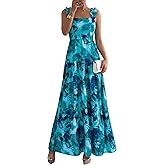 BTFBM Dresses for Women Summer 2026 Formal Sleeveless Smocked Floral Long Wedding Guest Dress Party Spring