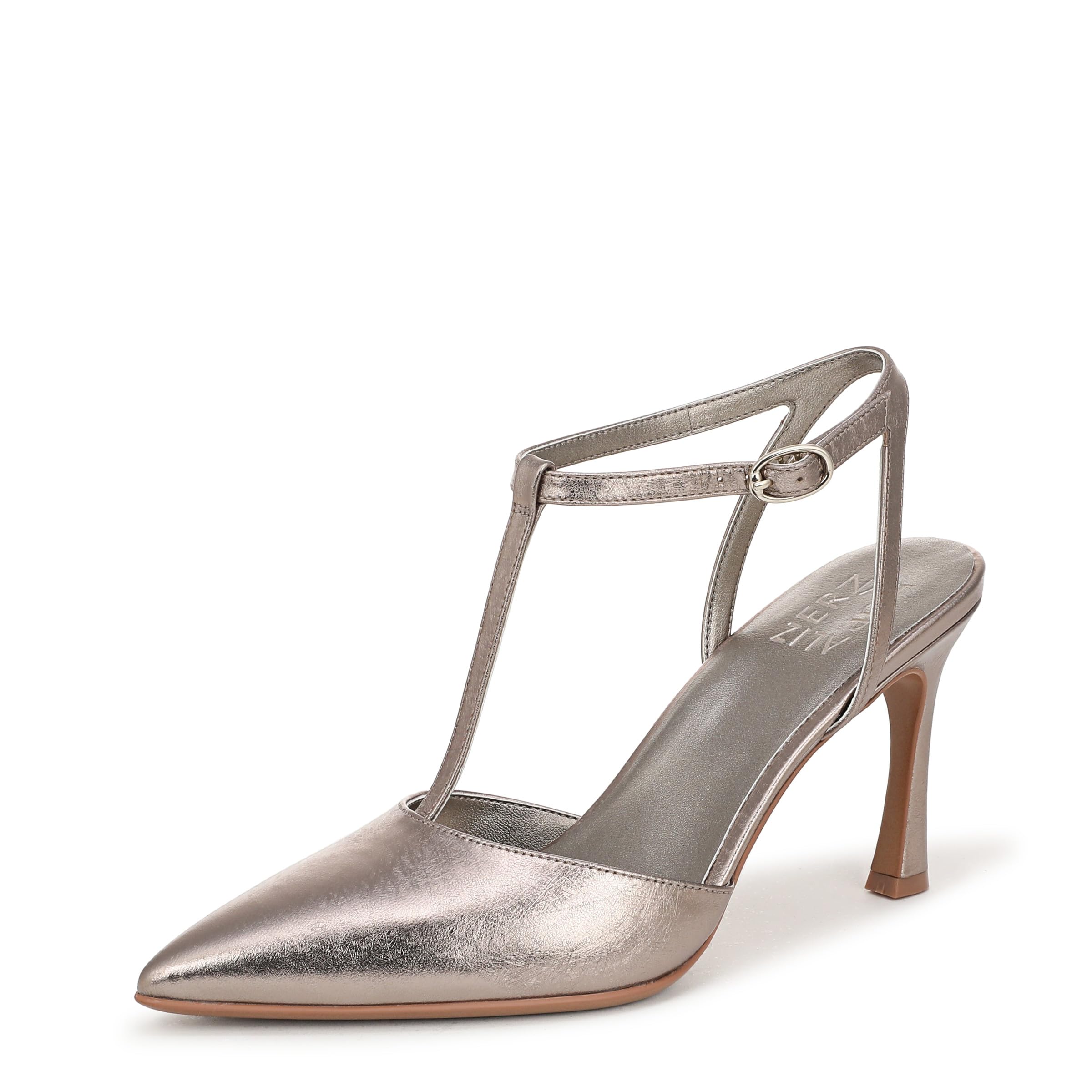 Naturalizer Women’s Astrid Pump Patina Pewter Leather 7 W