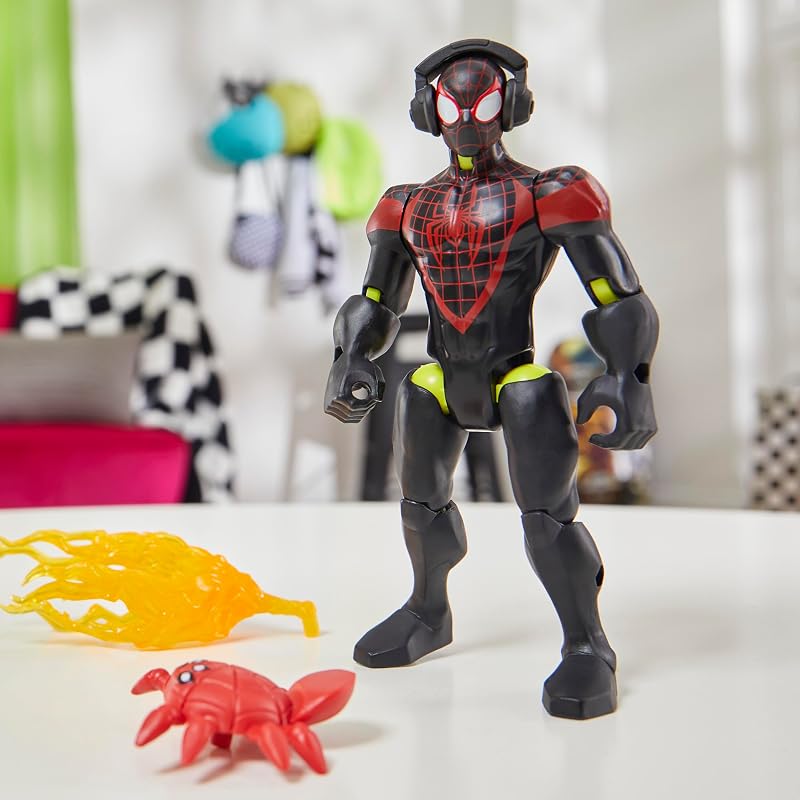 MixMashers Marvel Spider-Man, Figurine Miles Morales à mélanger et Combiner avec Accessoires