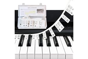 MUSIQ MAKER Removable Black and White Piano Keyboard Note Labels for Learning – Piano Notes and Keys Guide for 88-Key Full-Size Keyboards. Say Goodbye to Piano Keyboard Stickers.