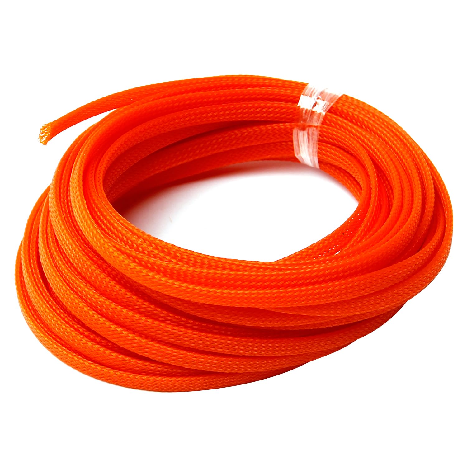 Othmro 10m Cable Tidy Sleeve, Diameter 6mm, Braided Cable Management Protector, Cable Organizers Wire Tidy Tube for Desk TV PC, 1 Pc Orange