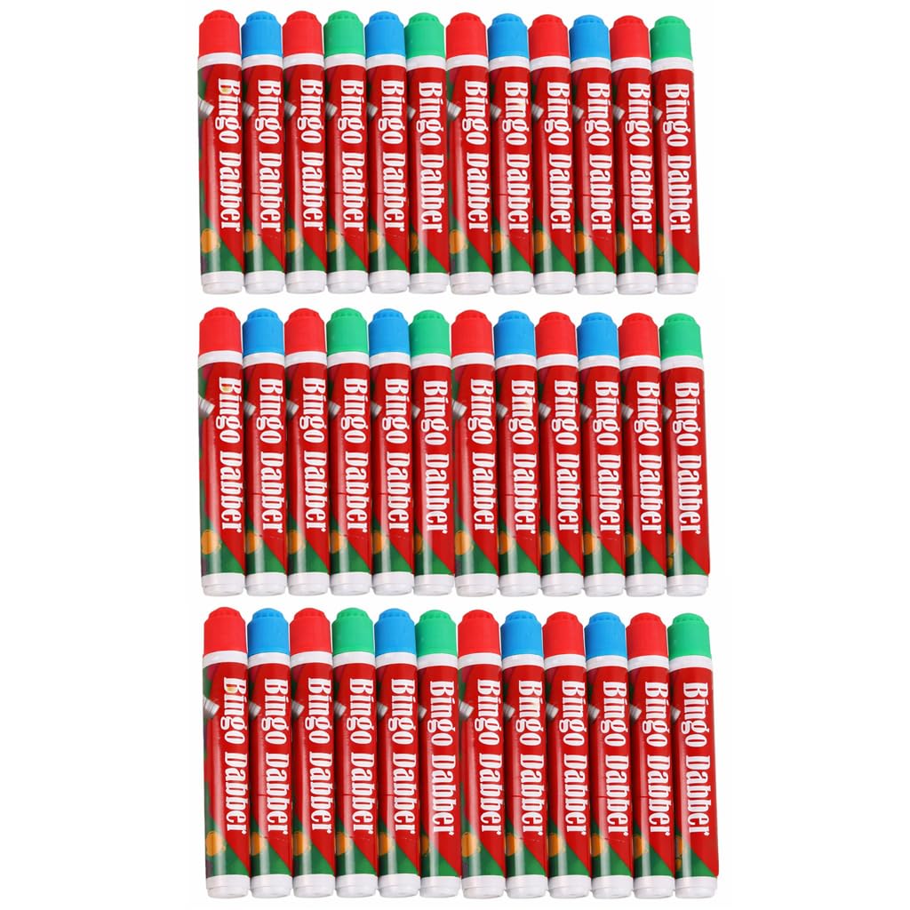 Sixstore Set of 36 - Bingo Dabber Non Drip Dot Markers Stationary Bingo Marker Pens Dauber Playing Bingo Tickets Flyers Lotto Game