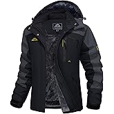 MAGCOMSEN Womens Ski Jacket Waterproof Insulated Snow Jacket Warm Windproof Winter Coats with Hood Fleece Lined Jacket