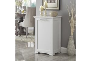 OLD CAPTAIN Tilt-Out Laundry Sorter Cabinet/Wooden Tilt Out Trash Cabinet, with Negative ion and deodorizing Function to Ensure The Cleanliness of The Kitchen Trash can(White)