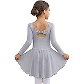 MdnMd Toddler Girls Ballet Dance Leotards Skirt Ballerina Ballet Outfit Dresses Camisole Puff Sleeve