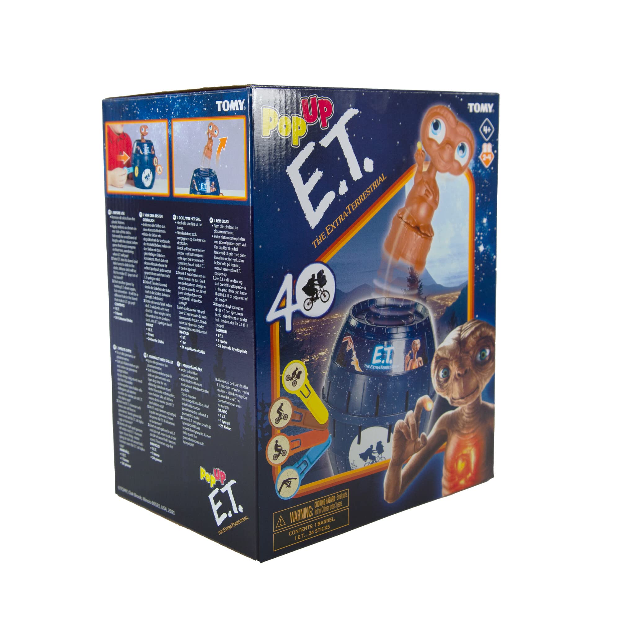 TOMY Pop Up E.T. Kids Game - Preschool and Kids Games for Family Game Night - Winter Break Activities and E.T. Toys - Girls and Boys Games - 2-4 Players - Ages 4 Years and Up