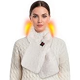 Genovega Heated Fur Scarf for Women Unique Valentine Gifts with 6000mAh Portable Battery Intelligent Rechargeable
