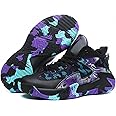 Qiucdzi Mens Basketball Shoes Non-Slip Breathable Outdoor Sneakers Fashion Graffiti Sports Training Shoes for Running Walking