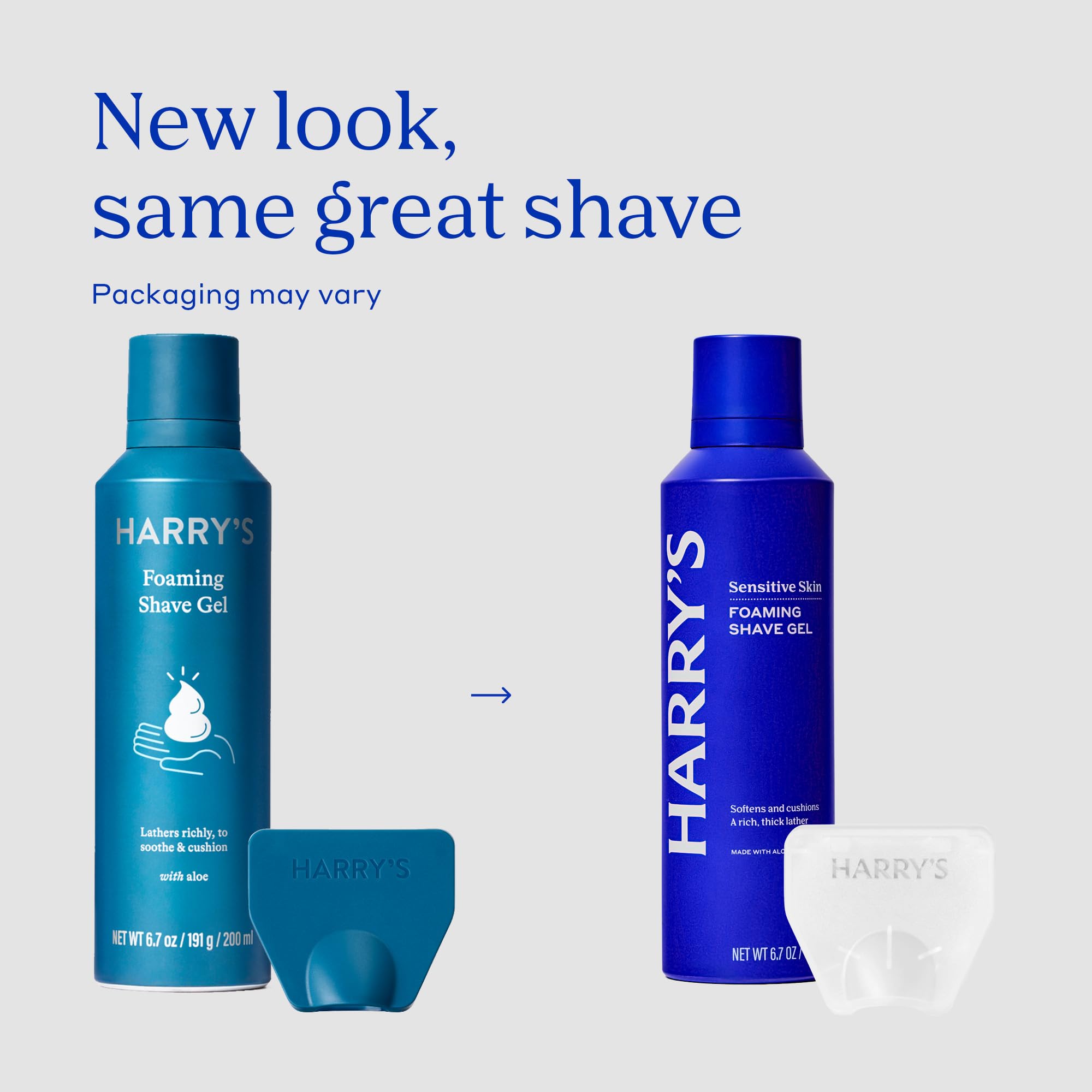 Harry's Shaving Kit for Men - Razor Handle, 3 Razor Blade Refills, Foaming Shave Gel, and Travel Blade Cover - Ember
