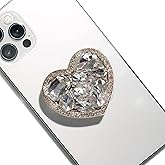 OnTheGrip Cute Cubic Diamond Heart Shape Design Collapsible Expandible Mobile Phone Grip Stand Holder for Smartphone Tablet Cell Phone Accessory (Gold Small)