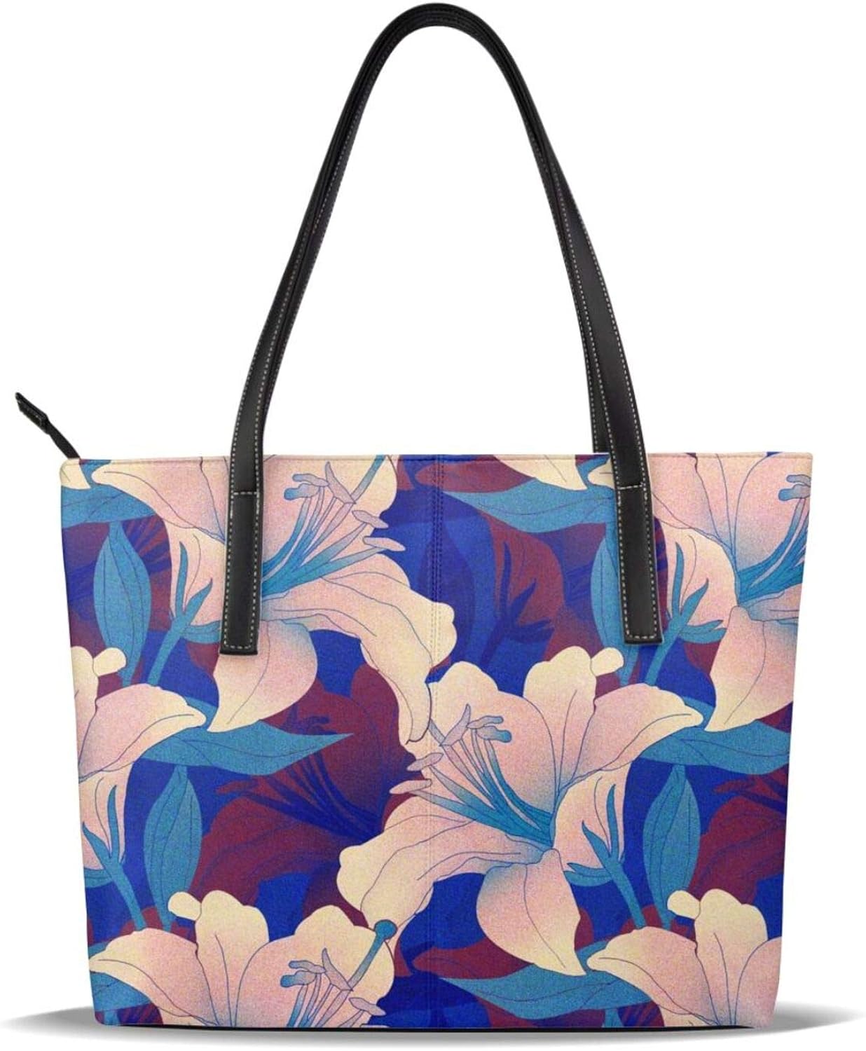 floral flowers Women's Fashion Custom Leather Handbag handbag Handbags